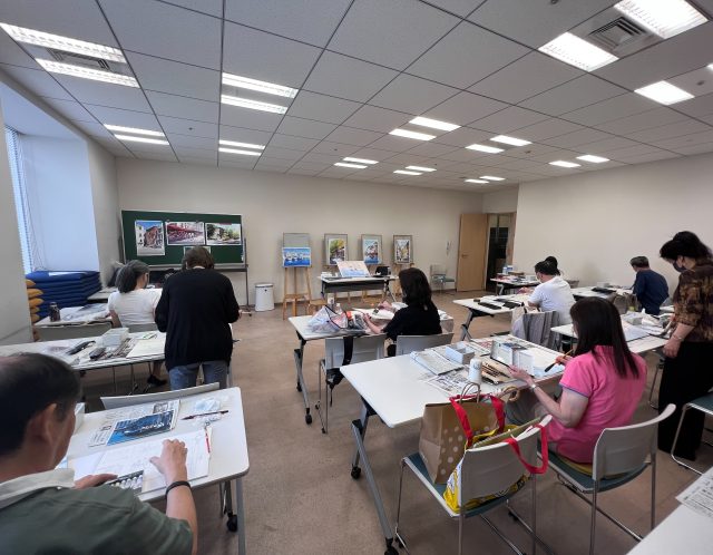朝日カルチャー新宿教室で水彩画講座開催！