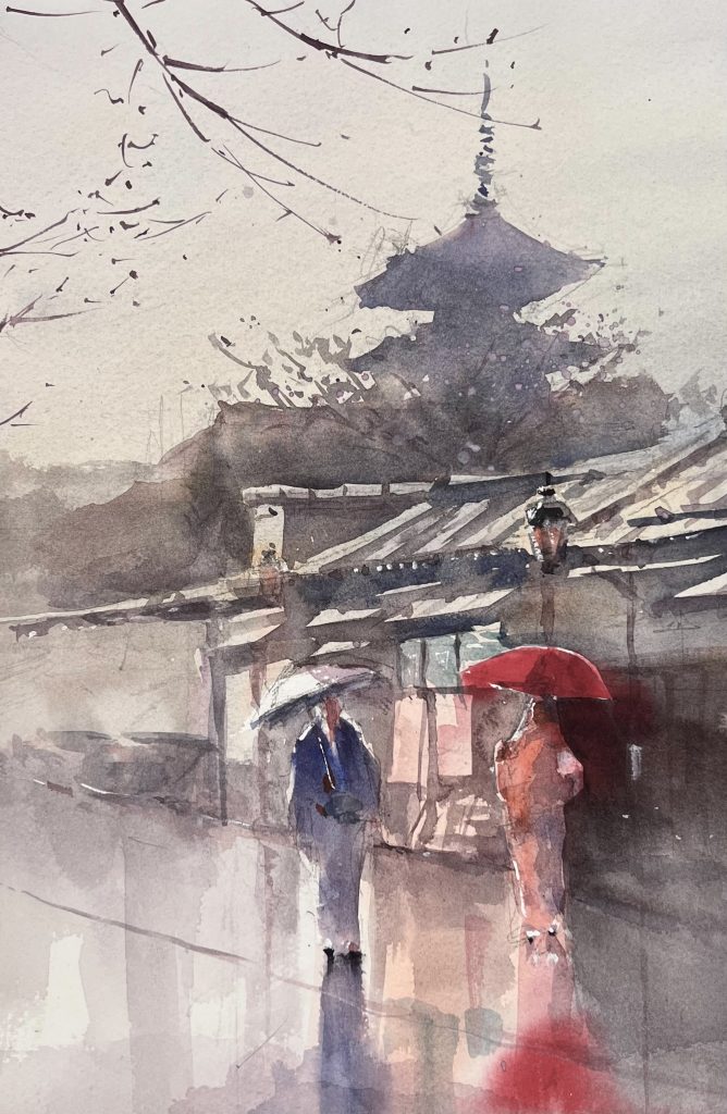 雨の出会い（京都）